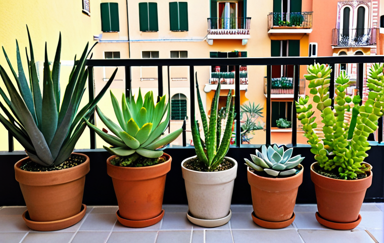 **Image Prompt:** A sunny Italian balcony garden overflowing with easy-to-grow plants: succulents (Echeveria, Aloe Vera, Sedum), basil, rosemary, and mint. Focus on vibrant colors and a sense of effortless beauty.
